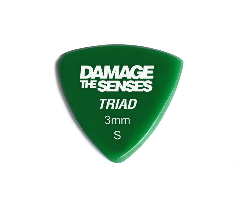 Acrylic Pick - Triad 3mm (Green) Damage The Senses