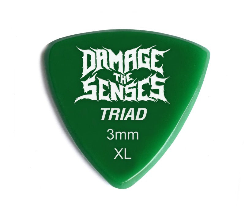 Acrylic Pick - Triad 3mm (Green) Damage The Senses