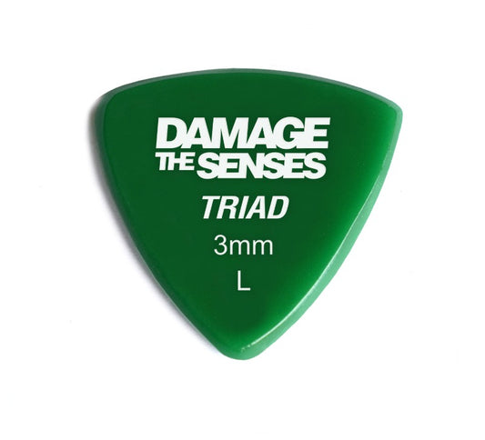 Acrylic Pick - Triad 3mm (Green) Damage The Senses