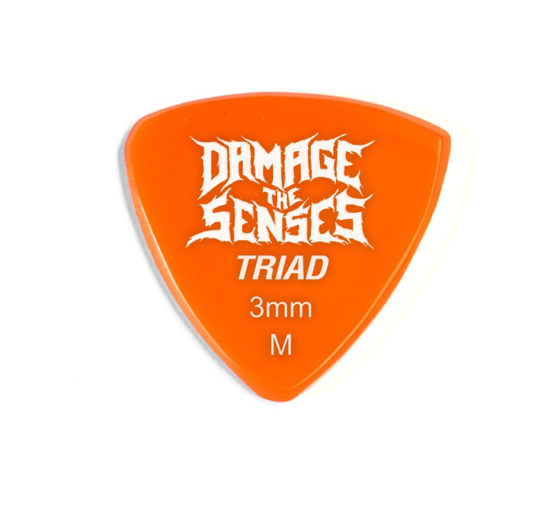 Acrylic Pick - Triad 3mm (Orange) Damage The Senses