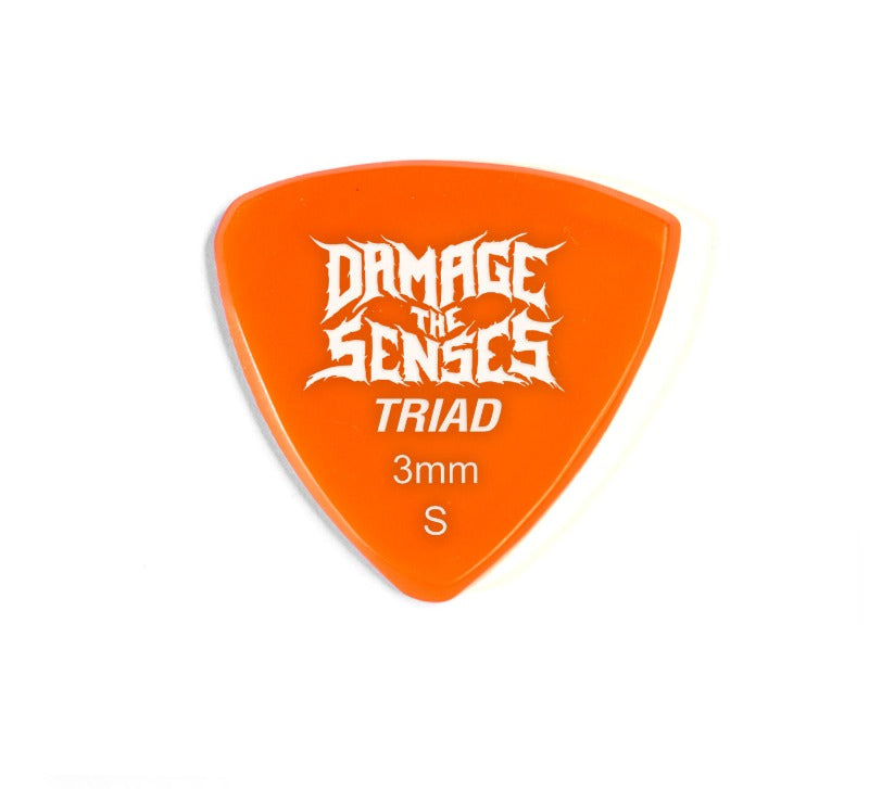 Acrylic Pick - Triad 3mm (Orange) Damage The Senses