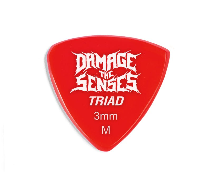 Acrylic Pick - Triad 3mm (Red) Damage The Senses