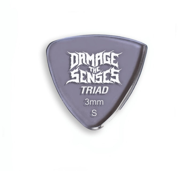 Acrylic Pick - Triad 3mm (Smokey Purple) Damage The Senses