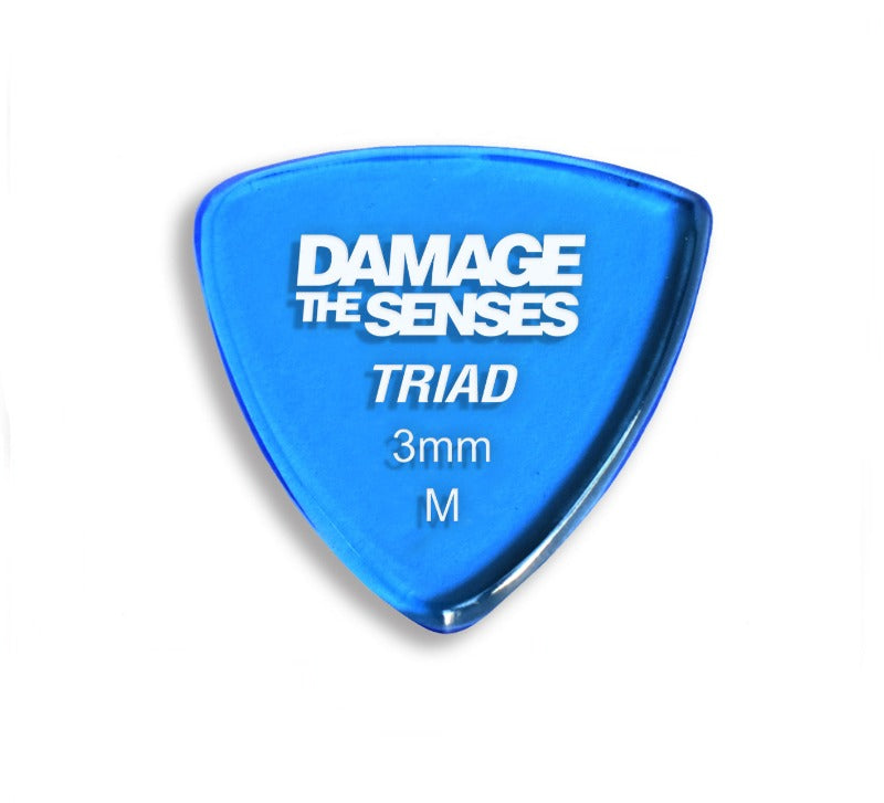 Acrylic Pick - Triad 3mm (Trans Blue) Damage The Senses