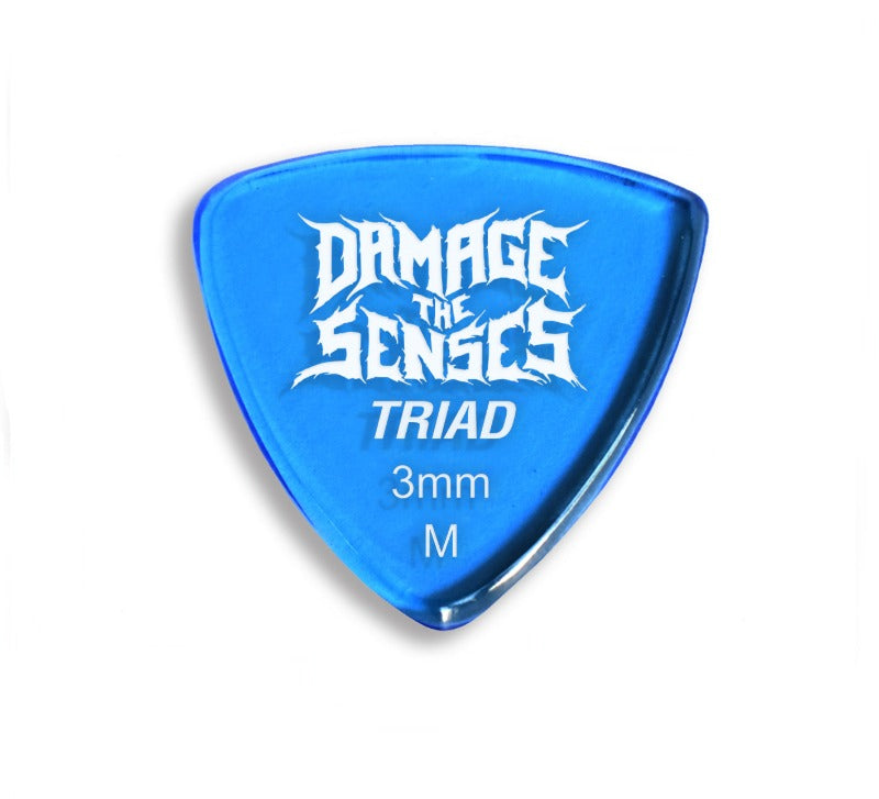 Acrylic Pick - Triad 3mm (Trans Blue) Damage The Senses