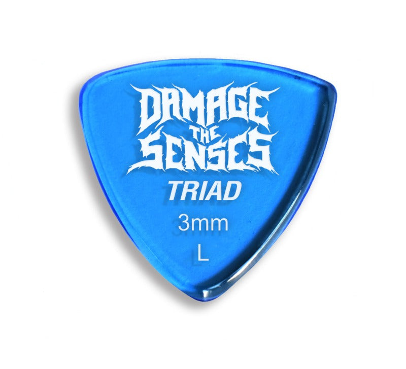 Acrylic Pick - Triad 3mm (Trans Blue) Damage The Senses