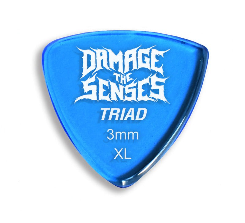 Acrylic Pick - Triad 3mm (Trans Blue) Damage The Senses