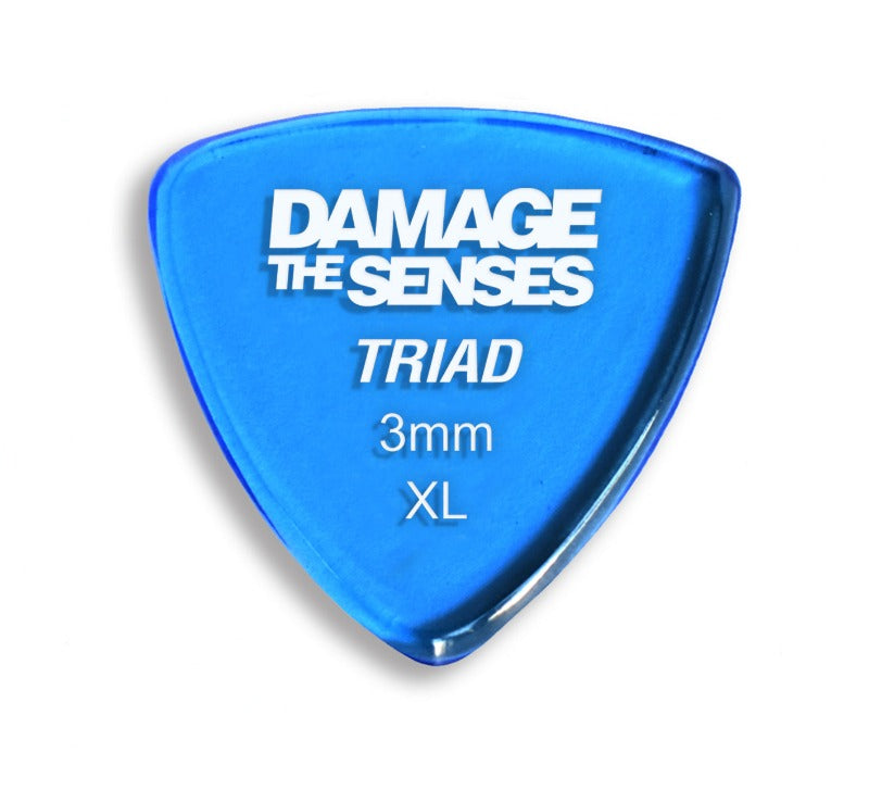 Acrylic Pick - Triad 3mm (Trans Blue) Damage The Senses