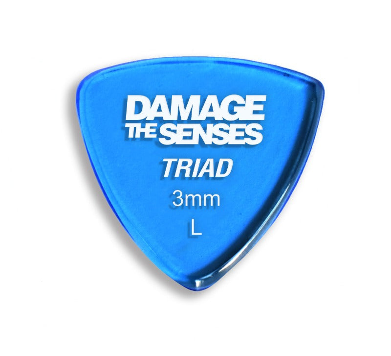 Acrylic Pick - Triad 3mm (Trans Blue) Damage The Senses