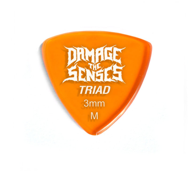 Acrylic Pick - Triad 3mm (Trans Orange) Damage The Senses