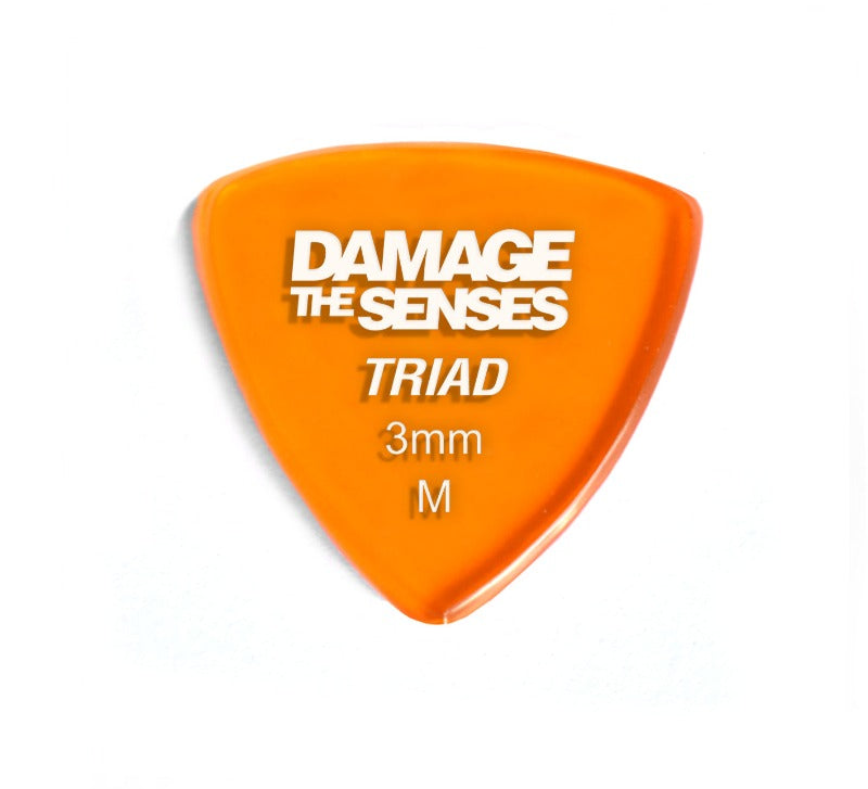 Acrylic Pick - Triad 3mm (Trans Orange) Damage The Senses