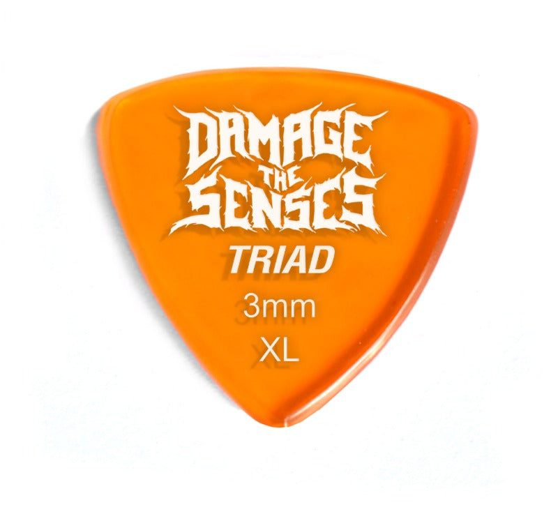 Acrylic Pick - Triad 3mm (Trans Orange) Damage The Senses