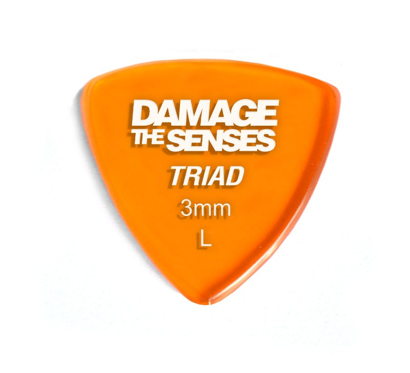 Acrylic Pick - Triad 3mm (Trans Orange) Damage The Senses