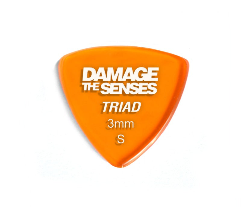 Acrylic Pick - Triad 3mm (Trans Orange) Damage The Senses