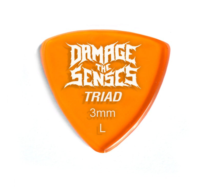 Acrylic Pick - Triad 3mm (Trans Orange) Damage The Senses