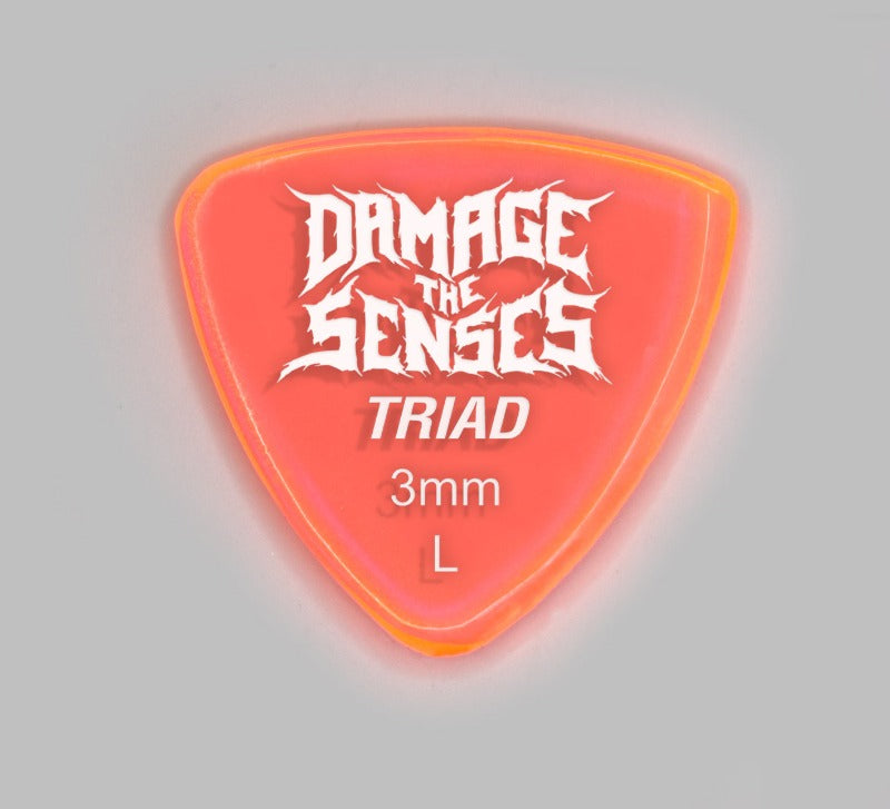 Acrylic Pick - Triad 3mm (Trans Pink) Damage The Senses