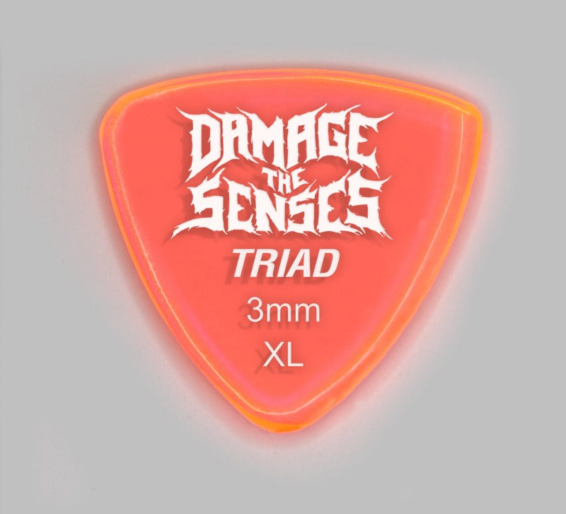 Acrylic Pick - Triad 3mm (Trans Pink) Damage The Senses