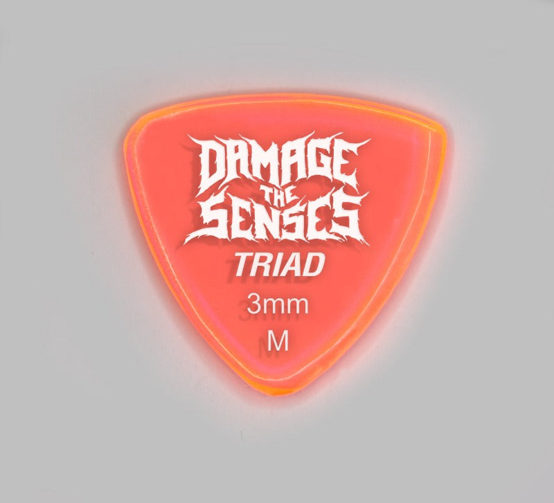 Acrylic Pick - Triad 3mm (Trans Pink) Damage The Senses