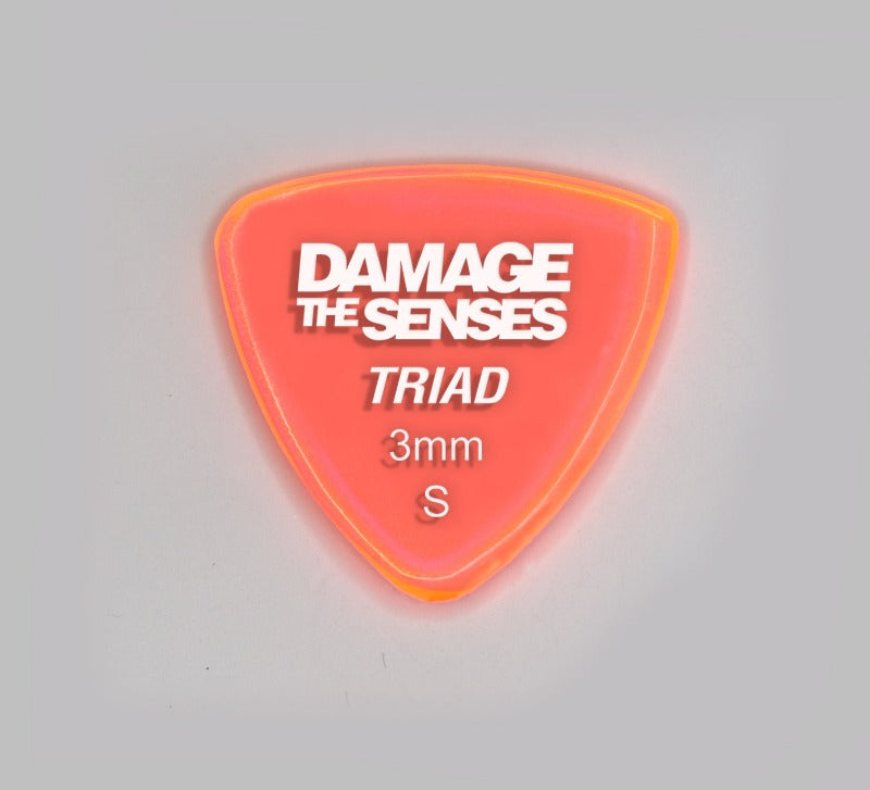 Acrylic Pick - Triad 3mm (Trans Pink) Damage The Senses