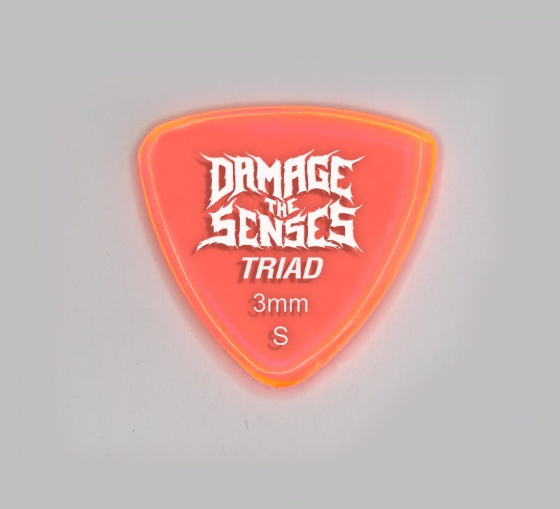 Acrylic Pick - Triad 3mm (Trans Pink) Damage The Senses