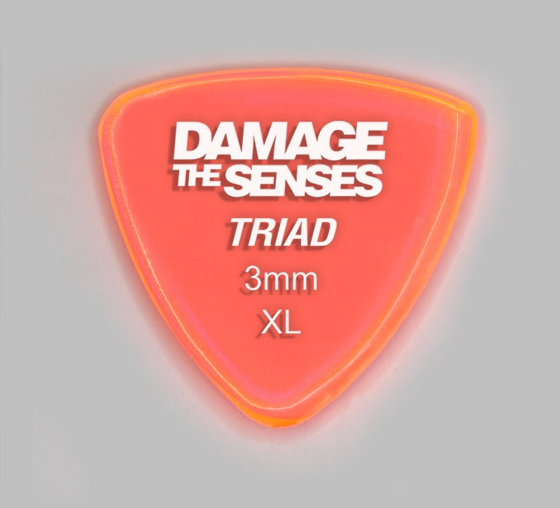 Acrylic Pick - Triad 3mm (Trans Pink) Damage The Senses