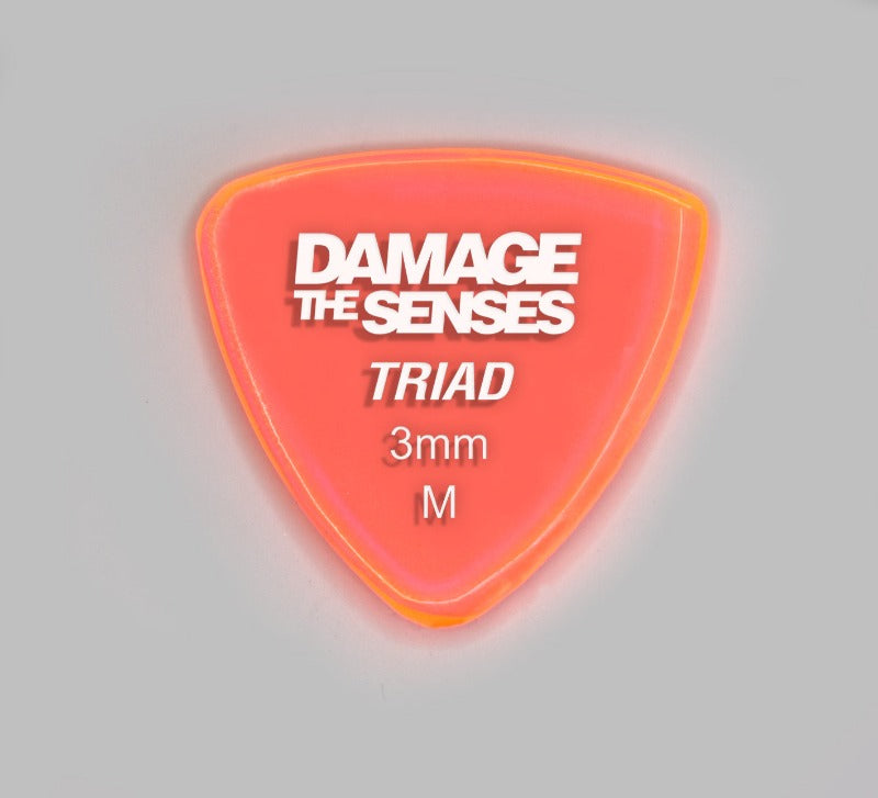 Acrylic Pick - Triad 3mm (Trans Pink) Damage The Senses