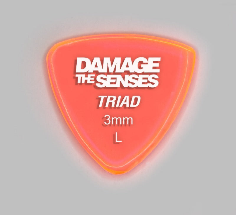 Acrylic Pick - Triad 3mm (Trans Pink) Damage The Senses