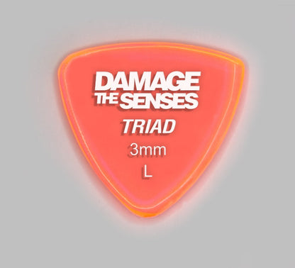 Acrylic Pick - Triad 3mm (Trans Pink) Damage The Senses