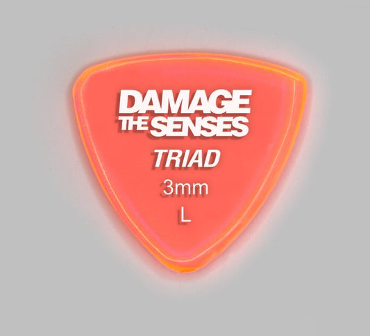 Acrylic Pick - Triad 3mm (Trans Pink) Damage The Senses