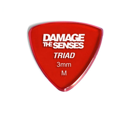 Acrylic Pick - Triad 3mm (Trans Red) Damage The Senses