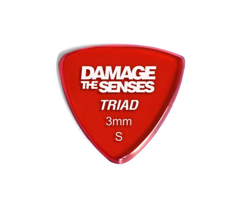 Acrylic Pick - Triad 3mm (Trans Red) Damage The Senses