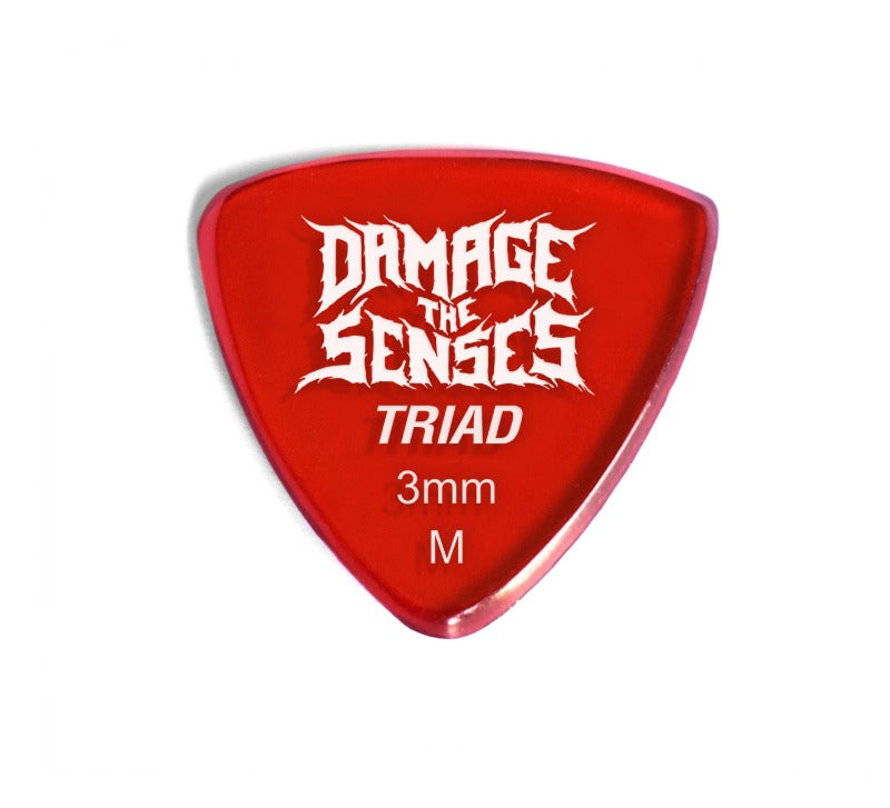 Acrylic Pick - Triad 3mm (Trans Red) Damage The Senses