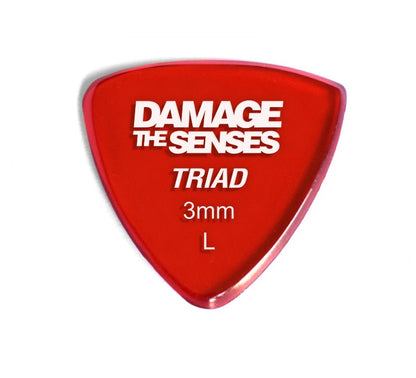 Acrylic Pick - Triad 3mm (Trans Red) Damage The Senses