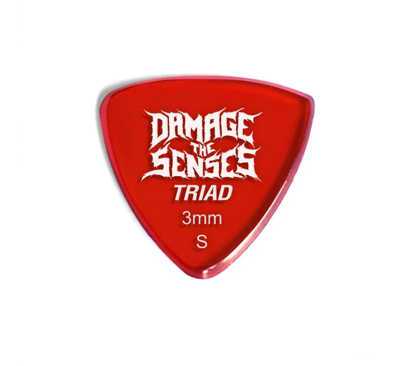 Acrylic Pick - Triad 3mm (Trans Red) Damage The Senses