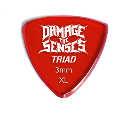 Acrylic Pick - Triad 3mm (Trans Red) Damage The Senses