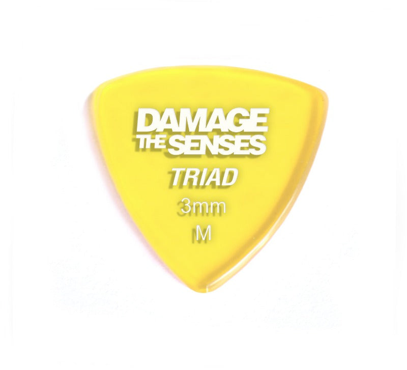 Acrylic Pick - Triad 3mm (Trans Yellow) Damage The Senses