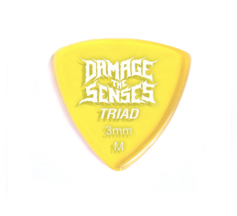 Acrylic Pick - Triad 3mm (Trans Yellow) Damage The Senses