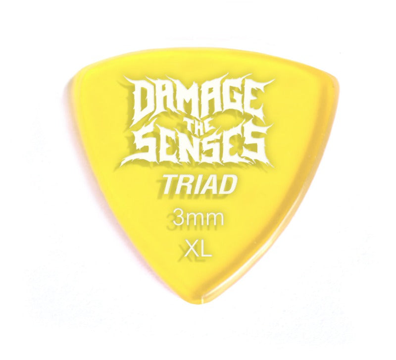 Acrylic Pick - Triad 3mm (Trans Yellow) Damage The Senses