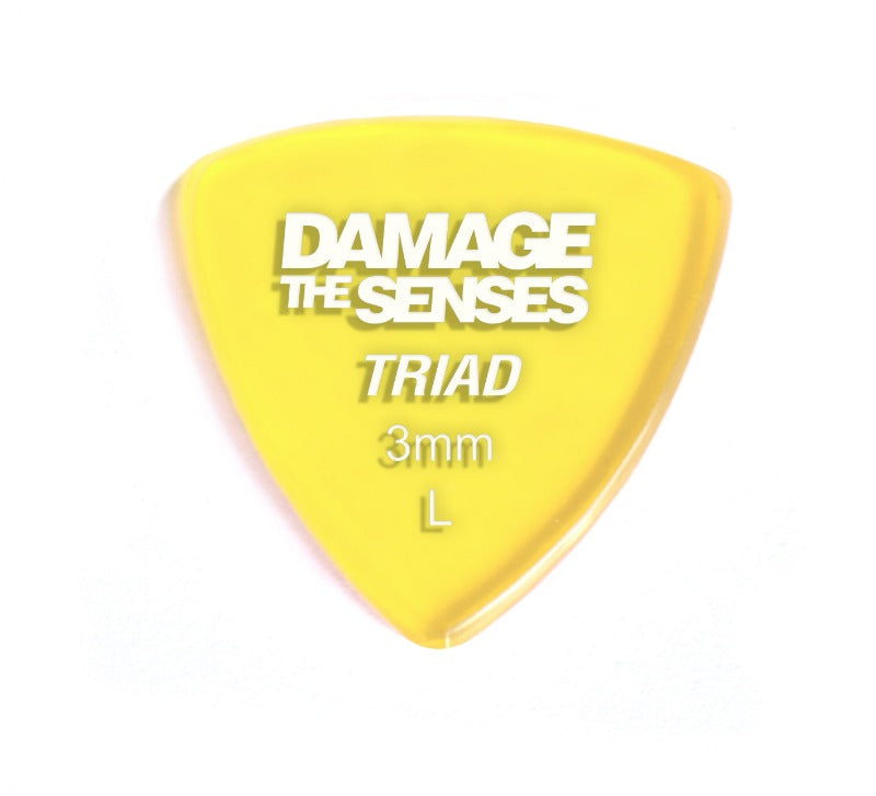 Acrylic Pick - Triad 3mm (Trans Yellow) Damage The Senses