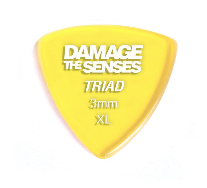 Acrylic Pick - Triad 3mm (Trans Yellow) Damage The Senses