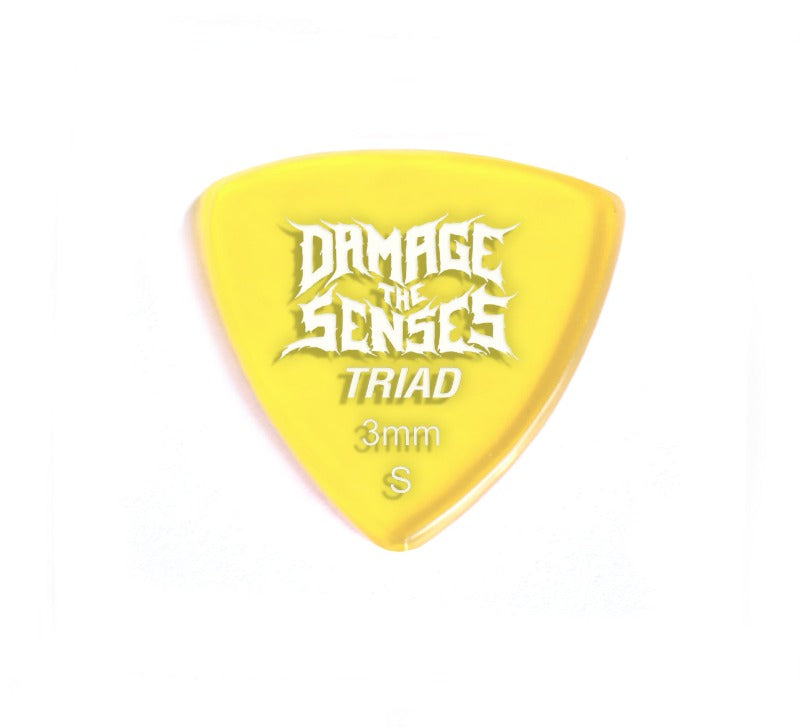 Acrylic Pick - Triad 3mm (Trans Yellow) Damage The Senses