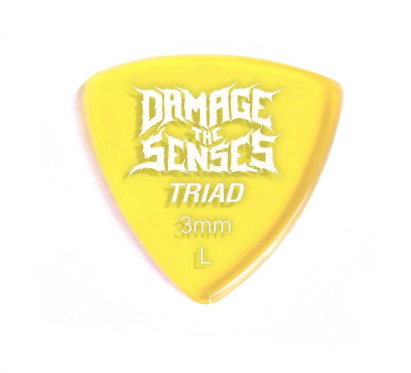 Acrylic Pick - Triad 3mm (Trans Yellow) Damage The Senses