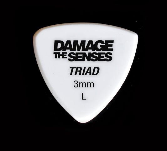 Acrylic Pick - Triad 3mm (White) Damage The Senses