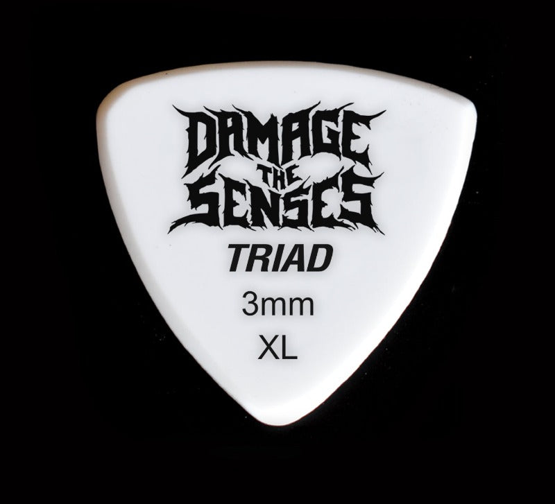 Acrylic Pick - Triad 3mm (White) Damage The Senses