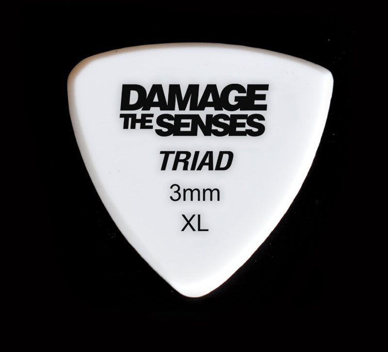 Acrylic Pick - Triad 3mm (White) Damage The Senses