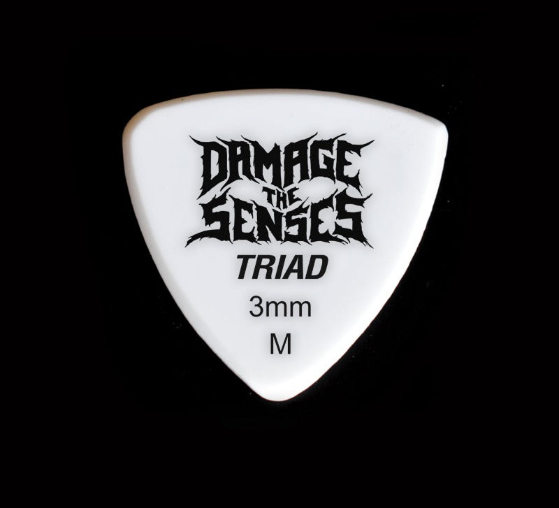 Acrylic Pick - Triad 3mm (White) Damage The Senses