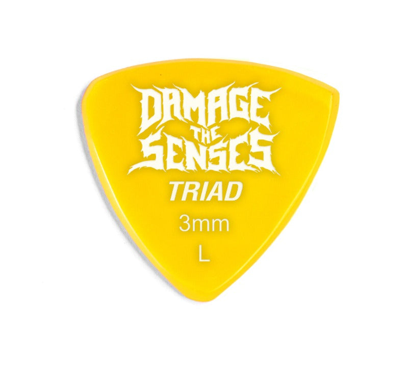 Acrylic Pick - Triad 3mm (Yellow) Damage The Senses