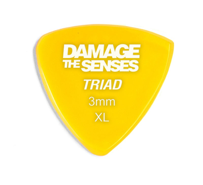 Acrylic Pick - Triad 3mm (Yellow) Damage The Senses