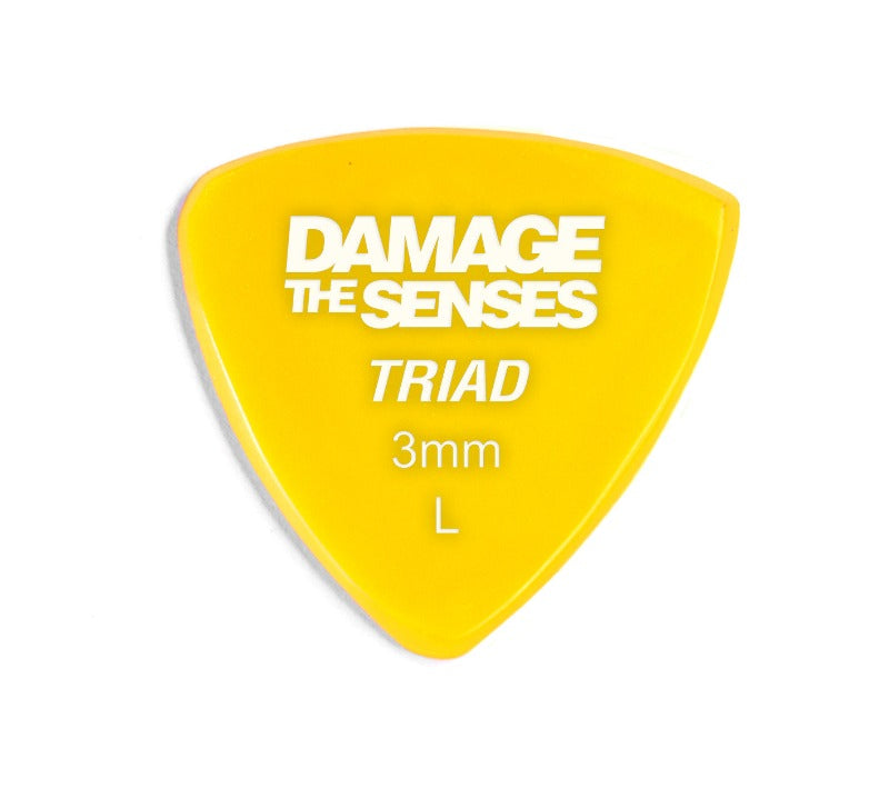 Acrylic Pick - Triad 3mm (Yellow) Damage The Senses