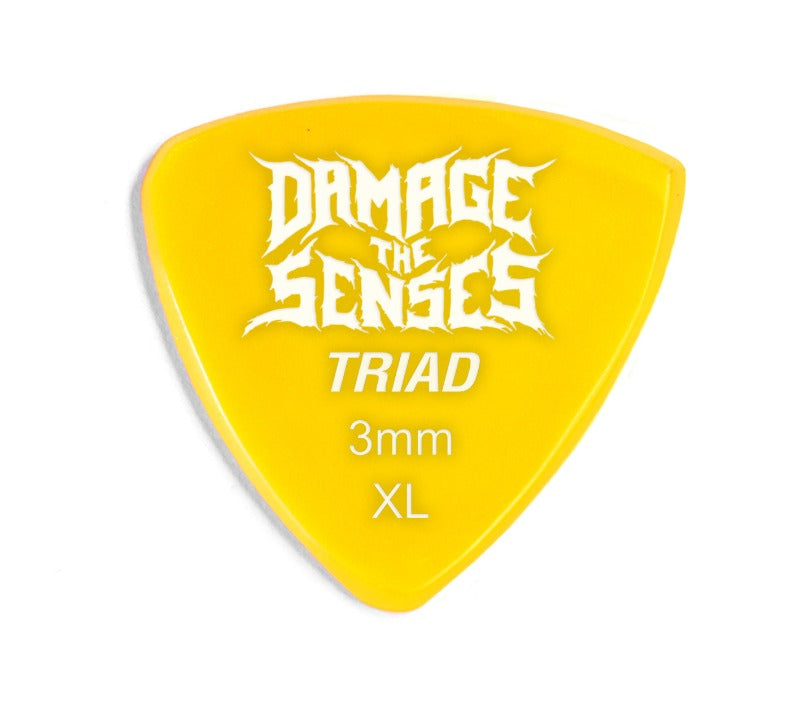 Acrylic Pick - Triad 3mm (Yellow) Damage The Senses